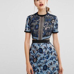 Self-Portrait Florence Floral-Embroidered Cutout Dress